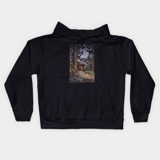 Nikko Futarasan Temple by Tsuchiya Koitsu Kids Hoodie